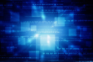 Abstract technology background with bright flare