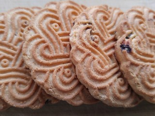 Cookies on a blackboard.