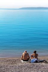 Fototapeta premium Couple on a tropical beach