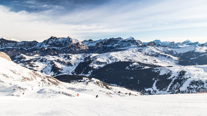 Fototapeta na wymiar Italian Dolomiti ready for ski season