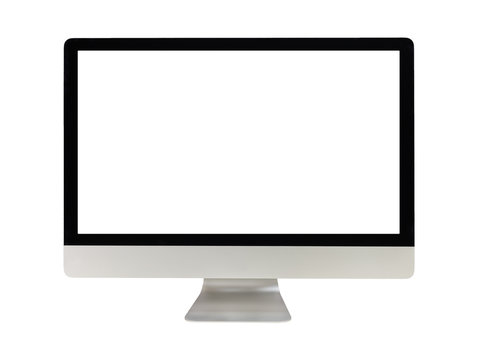 computer monitor with white screen