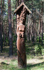 Fototapeta na wymiar Wooden sculpture. Museum 