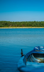 Boat to shore - A break on the Danube at the beach - Danube river, Pirgovo village, Ruse district,...