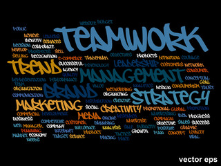 Vector onceptual business word cloud