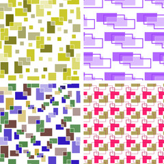 Set of four seamless patterns
