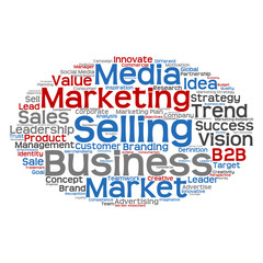 Conceptual business marketing word cloud