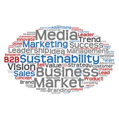 Conceptual business marketing word cloud