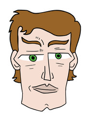 cartoon man face