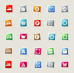 Laundry Sign Silhouette Icons