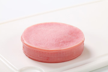 Thin slices of ham