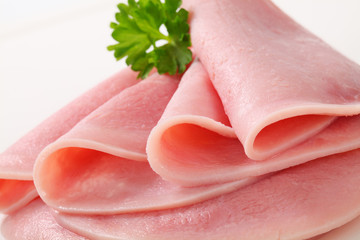 Thin slices of ham