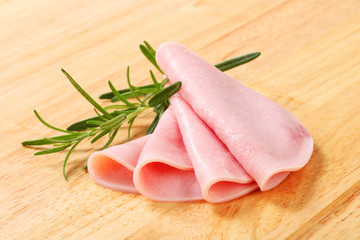 Thin slices of ham