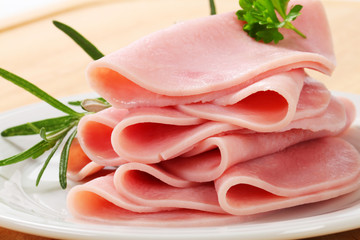 Thin slices of ham