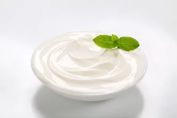 Plexiglas foto achterwand white cream in a bowl © Viktor