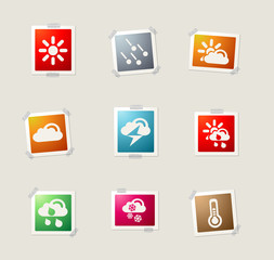 Weather simple vector icons