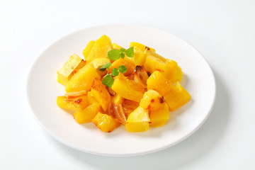 Roasted pumpkin and garlic