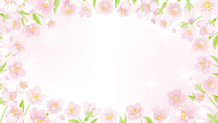 Obraz na płótnie Canvas Cherry Blossom frame - round