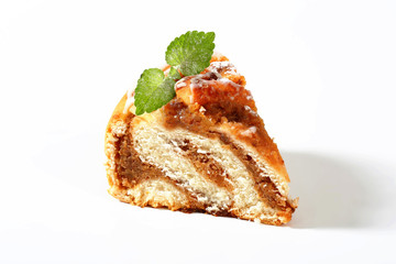 nut cake slice