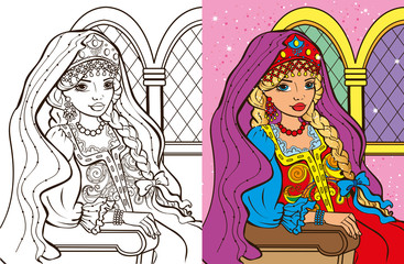 Colouring Book Of Russian Princess
