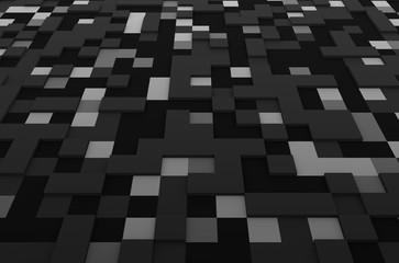 Rendering of Futuristic Surface with Squares.