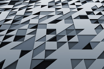Rendering of Futuristic Surface with Triangles.