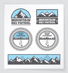 Mountain badges and labels. EPS10. 