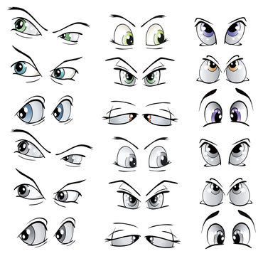 The complete set of the drawn eyes 