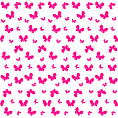 Cute seamless pattern with butterflies