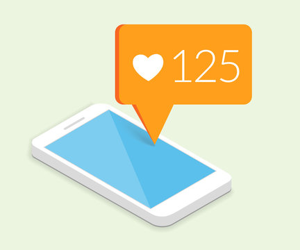 Smartphone with speech bubble