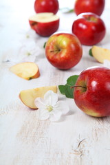 Naklejka na ściany i meble Apples on a wooden table