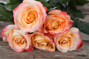 Bouquet of beautiful pink roses