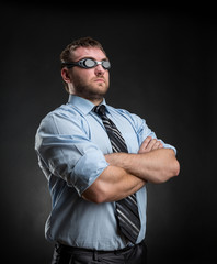 Fototapeta premium Businessman in the clouds