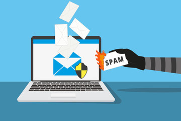 Email protection from spam - obrazy, fototapety, plakaty