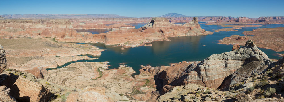 Lake Powell, Alstrom Point, W&uuml;ste USA, Utah, Kanab, Page, Tag, Sommer, Panorama