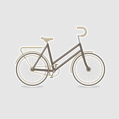 Retro Bicycle, transportation vehicles, Flat style vector illustration