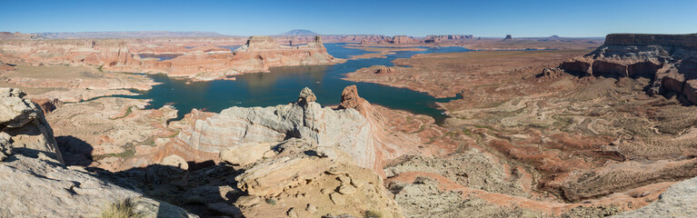 Lake Powell, Alstrom Point, Wüste USA, Utah, Kanab, Page, Tag, Sommer, Panorama