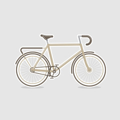 Retro Bicycle, transportation vehicles, Flat style vector illustration