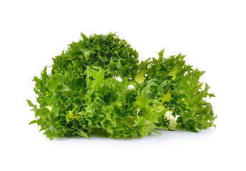 Fresh green lettuce on white background