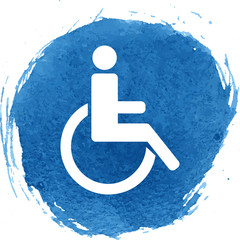 Disabled icon with watercolor effect