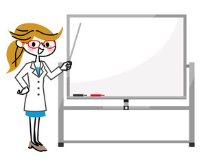 Fototapeta premium 白衣 指示棒