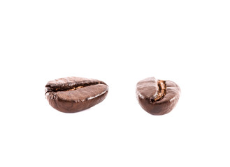 closeup roast coffee beans