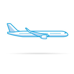 Plane, transportation vehicles, Flat style vector illustration