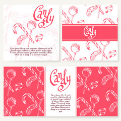 Vector illustration. Bakery design. Beautiful card with decorative typography element.  Cafe menu template with hand drawn design.