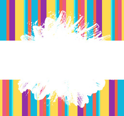 Obraz premium Grunge paint splash and strokes rainbow color banner
