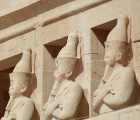 STATUES IN EGYPTIAN TEMPLE