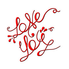 love you lettering minimalist poster for st. Valentines day