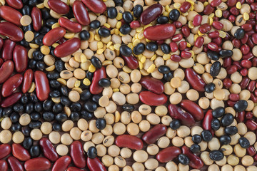 Multicolored beans for background