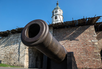 clock tower in Belgrade Fortress, Serbia