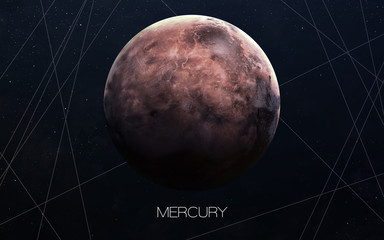 Mercury - High resolution images presents planets of the solar system. This image elements furnished by NASA