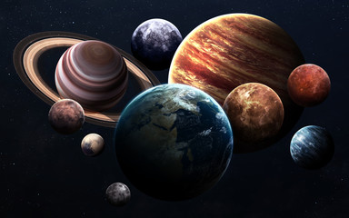 Obraz premium High resolution images presents planets of the solar system. This image elements furnished by NASA